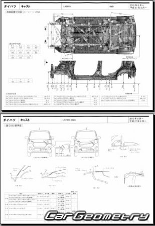 Daihatsu Cast (LA250S LA260S) 2016-2020 (RH Japanese market) Body dimensions