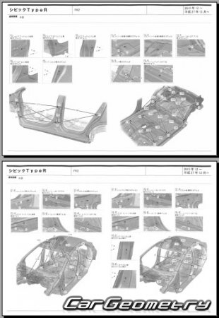 Honda Civic Type R (FK2) 2015-2017 (RH Japanese market) Body dimensions