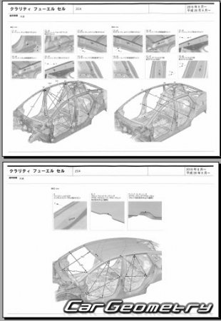 Honda Clarity Fuel Cell (ZC4) 2016-2021 (RH Japanese market) Body dimensions