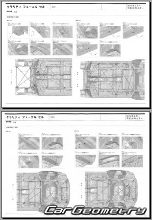 Honda Clarity Fuel Cell (ZC4) 2016-2021 (RH Japanese market) Body dimensions