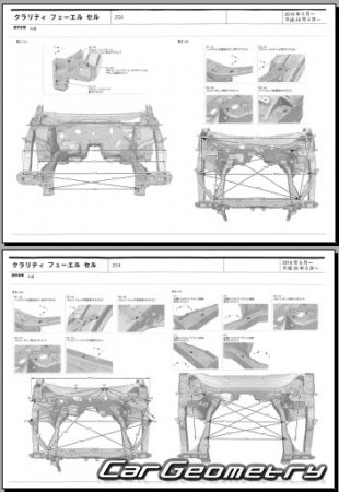Honda Clarity Fuel Cell (ZC4) 2016-2021 (RH Japanese market) Body dimensions