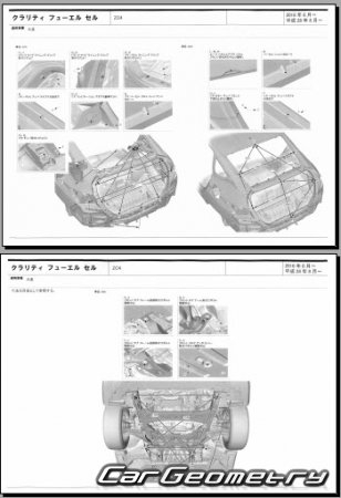 Honda Clarity Fuel Cell (ZC4) 2016-2021 (RH Japanese market) Body dimensions