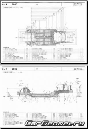 Honda S660 (JW5) 2015-2022 (RH Japanese market) Body dimensions
