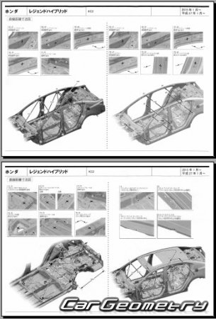 Honda Legend Hybrid (KC2) 2015-2021 (RH Japanese market) Body dimensions