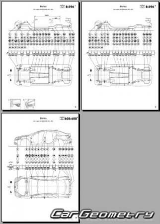 Honda Legend Hybrid (KC2) 2015-2021 (RH Japanese market) Body dimensions