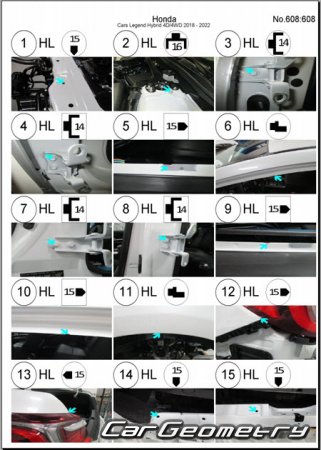 Honda Legend Hybrid (KC2) 2015-2021 (RH Japanese market) Body dimensions