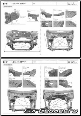 Honda Legend Hybrid (KC2) 2015-2021 (RH Japanese market) Body dimensions
