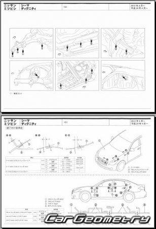 Mitsubishi Dignity & Proudia (Y51) 2012-2016 (RH Japanese market) Body dimensions