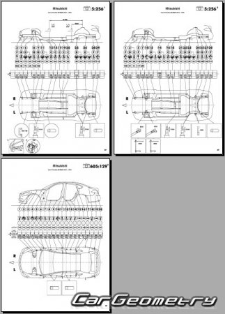 Mitsubishi Dignity & Proudia (Y51) 2012-2016 (RH Japanese market) Body dimensions