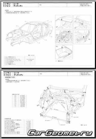 Mitsubishi Dignity & Proudia (Y51) 2012-2016 (RH Japanese market) Body dimensions