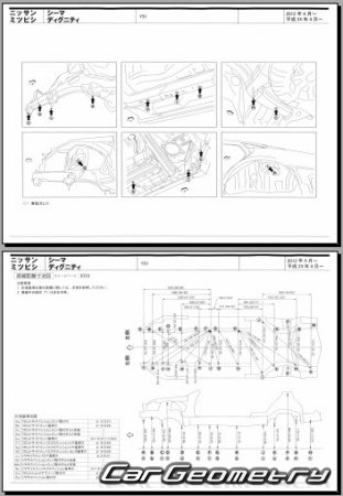 Mitsubishi Dignity & Proudia (Y51) 2012-2016 (RH Japanese market) Body dimensions