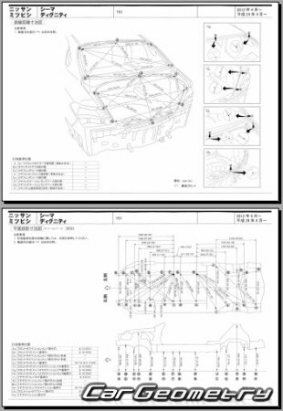 Mitsubishi Dignity & Proudia (Y51) 2012-2016 (RH Japanese market) Body dimensions