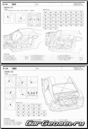 Subaru BRZ (ZC6) 2012-2020 (RH Japanese market) Body dimensions