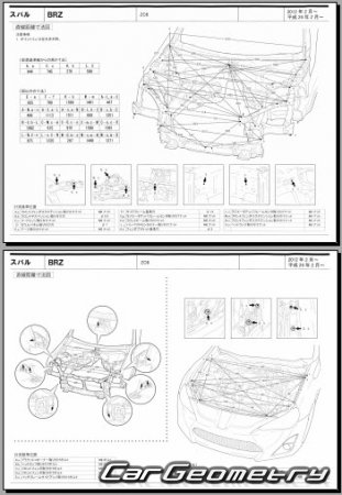 Subaru BRZ (ZC6) 2012-2020 (RH Japanese market) Body dimensions