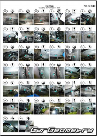 Subaru BRZ (ZC6) 2012-2020 (RH Japanese market) Body dimensions