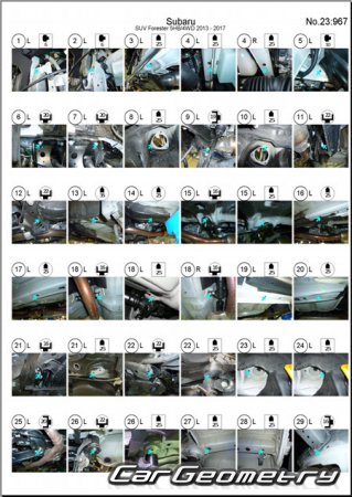 Subaru Forester (SJG SJ5) 2012-2018 (RH Japanese market) Body dimensions