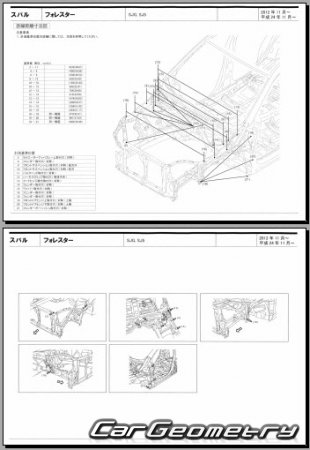 Subaru Forester (SJG SJ5) 2012-2018 (RH Japanese market) Body dimensions