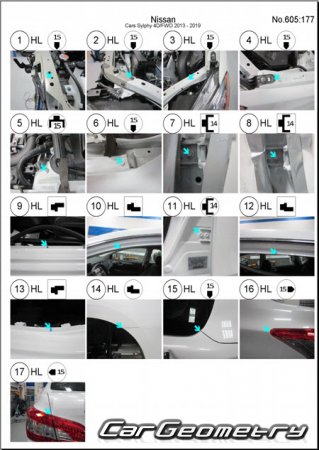 Nissan Sylphy (B17) 2012-2020 (RH Japanese market) Body dimensions