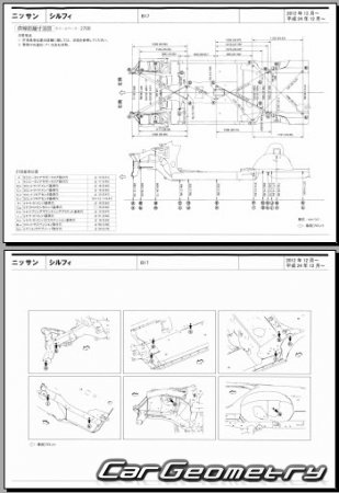 Nissan Sylphy (B17) 2012-2020 (RH Japanese market) Body dimensions