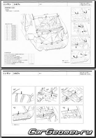 Nissan Sylphy (B17) 2012-2020 (RH Japanese market) Body dimensions