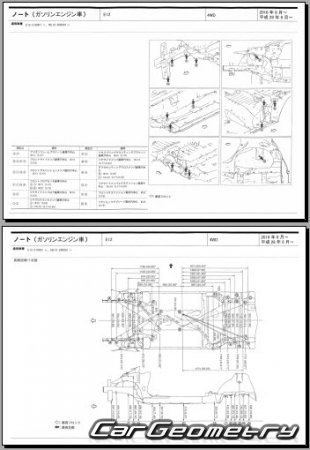 Nissan Note (E12) 2016-2020 (RH Japanese market) Body dimensions