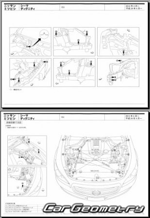 Nissan Cima (Y51) 20122022 (RH Japanese market) Body dimensions