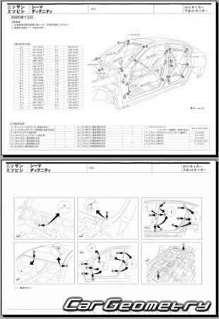 Nissan Cima (Y51) 20122022 (RH Japanese market) Body dimensions