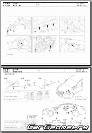 Nissan Cima (Y51) 20122022 (RH Japanese market) Body dimensions