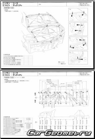 Nissan Cima (Y51) 20122022 (RH Japanese market) Body dimensions