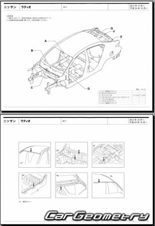 Nissan Latio (N17) 2012-2016 (RH Japanese market) Body dimensions