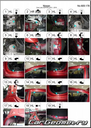 Nissan Latio (N17) 2012-2016 (RH Japanese market) Body dimensions