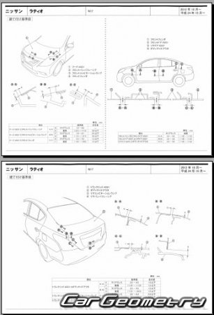 Nissan Latio (N17) 2012-2016 (RH Japanese market) Body dimensions
