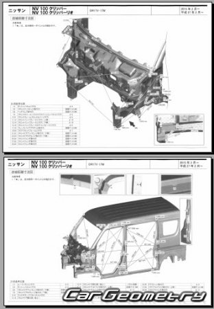 Nissan NV100 Clipper & Clipper Rio (DR17V DR17W) 2015-2022 (RH Japanese market) Body dimensions