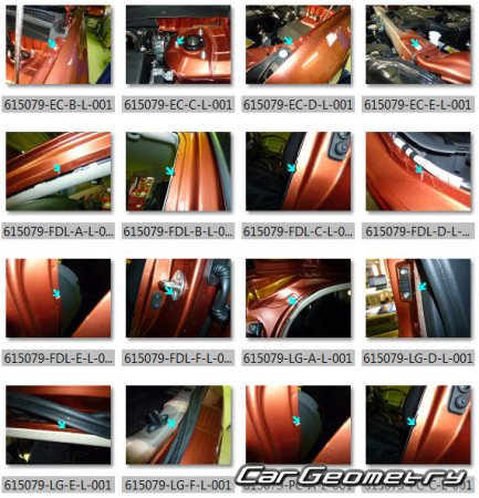 Mitsubishi Outlander (GF7W GF8W) 2012-2018 (RH Japanese market) Body dimensions