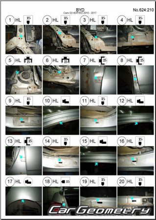 BYD G3 G3R 2009-2014 Body dimensions