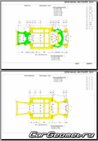 Размеры кузова Haval H6 Coupe 2015-2022 Body dimensions Размеры кузова Haval H6 Coupe 2015-2022 Body dimensions