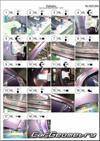 Daihatsu Cuore & Charade (L276) 2007-2013 Body Repair Manual