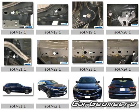 Размеры кузова Acura MDX 2021-2027 Body Repair Manual Размеры кузова Acura MDX 2021-2027 Body Repair Manual