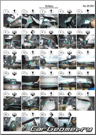 Кузовные размеры Subaru Impreza (GU) 2023-2028 BodyShop Manual Кузовные размеры Subaru Impreza (GU) 2023-2028 BodyShop Manual