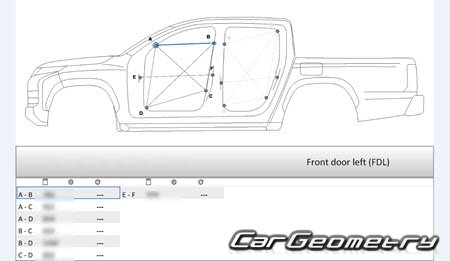 Mitsubishi Triton (LC2T) 2024-2030 (RH Japanese market) Body dimensions