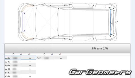 Honda Freed (GT1 GT2 GT3 GT4)  2024 (RH Japanese market) Body dimensions