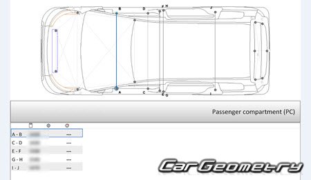 Honda Freed (GT1 GT2 GT3 GT4)  2024 (RH Japanese market) Body dimensions