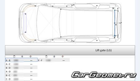Honda Freed e:Hev (GT5 GT6 GT7 GT8)  2024 (RH Japanese market) Body dimensions