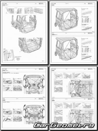 Honda Freed e:Hev (GT5 GT6 GT7 GT8)  2024 (RH Japanese market) Body dimensions