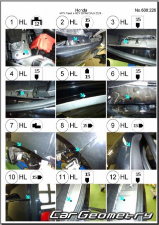 Honda Freed e:Hev (GT5 GT6 GT7 GT8)  2024 (RH Japanese market) Body dimensions