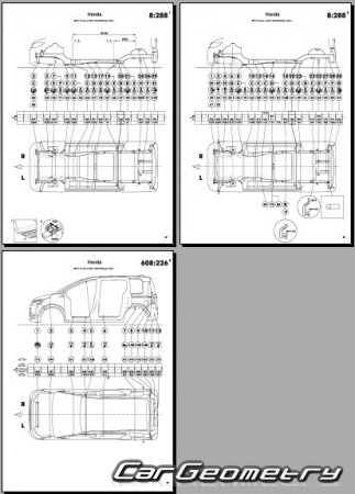 Honda Freed e:Hev (GT5 GT6 GT7 GT8)  2024 (RH Japanese market) Body dimensions