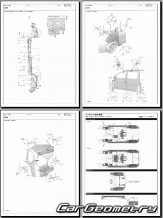 Honda Freed e:Hev (GT5 GT6 GT7 GT8)  2024 (RH Japanese market) Body dimensions