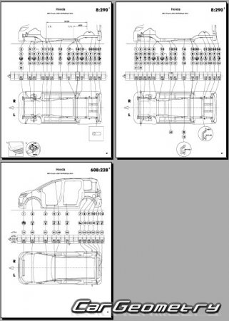 Honda Freed e:Hev (GT5 GT6 GT7 GT8)  2024 (RH Japanese market) Body dimensions