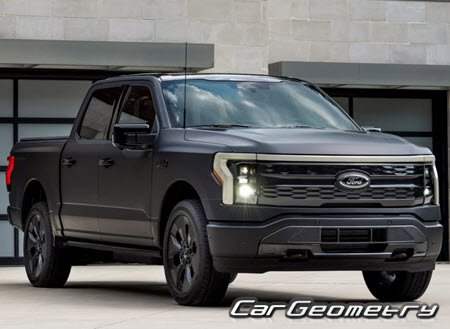 Кузовные размеры Ford F-150 Lightning 2022-2028, Размеры кузова Форд Ф-150 Лайтинг Кузовные размеры Ford F-150 Lightning 2022-2028, Размеры кузова Форд Ф-150 Лайтинг