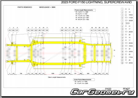 Кузовные размеры Ford F-150 Lightning 2022-2028 Body dimensions Кузовные размеры Ford F-150 Lightning 2022-2028 Body dimensions